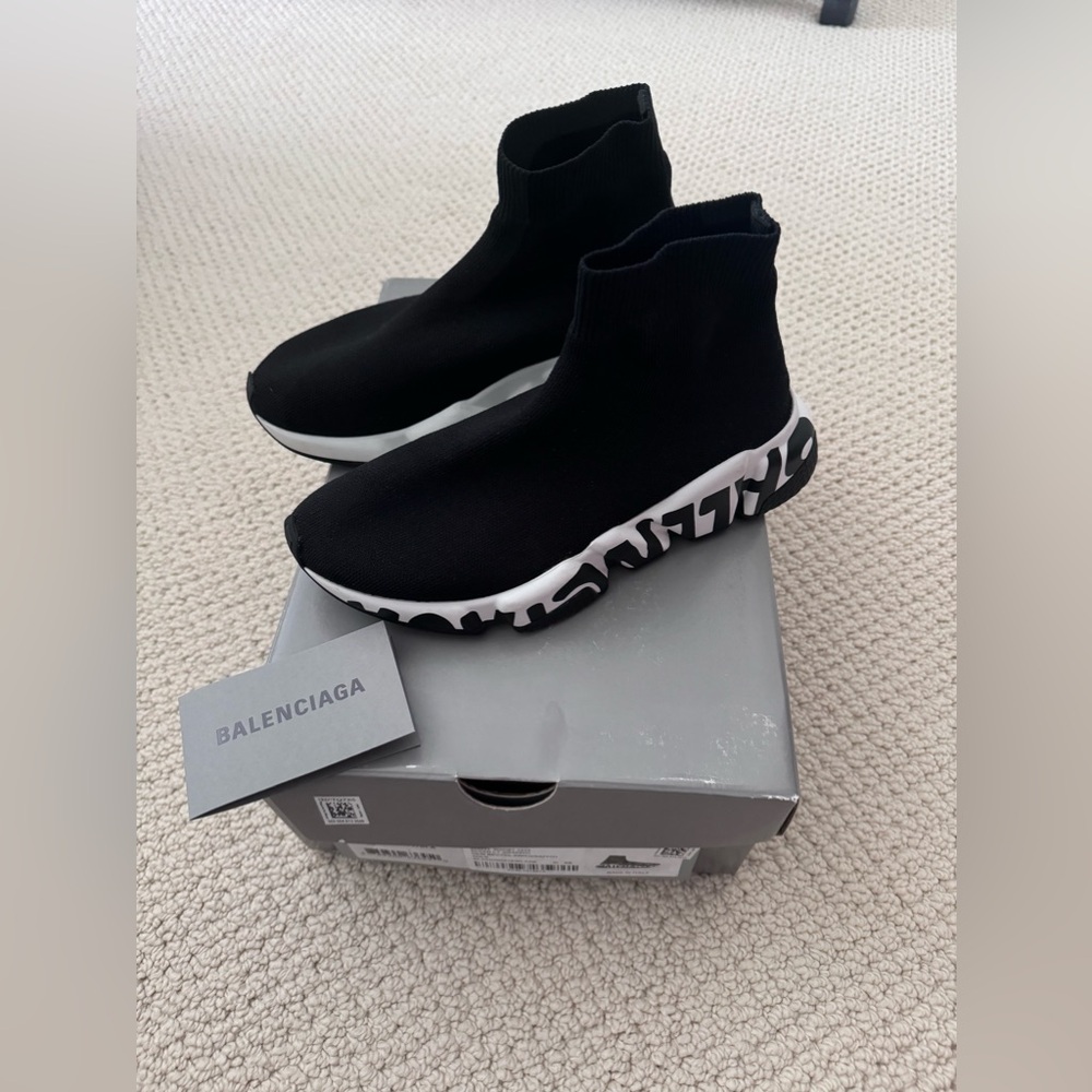 BALENCIAGA Women Speed Trainer LT Graffiti Sneaker
